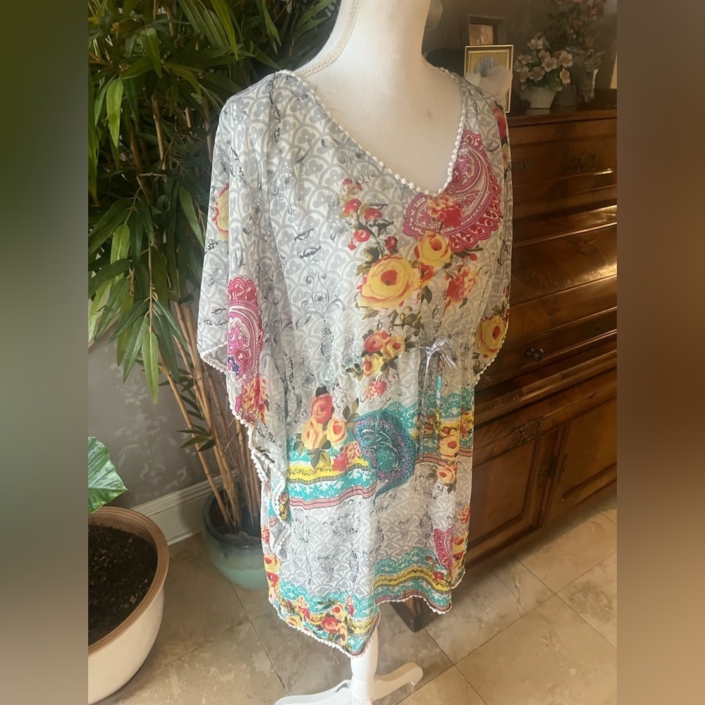 Mushbaby Sienna Rose Large swimsuit cover up. Good condition drawstring waist - Picture 7 of 10